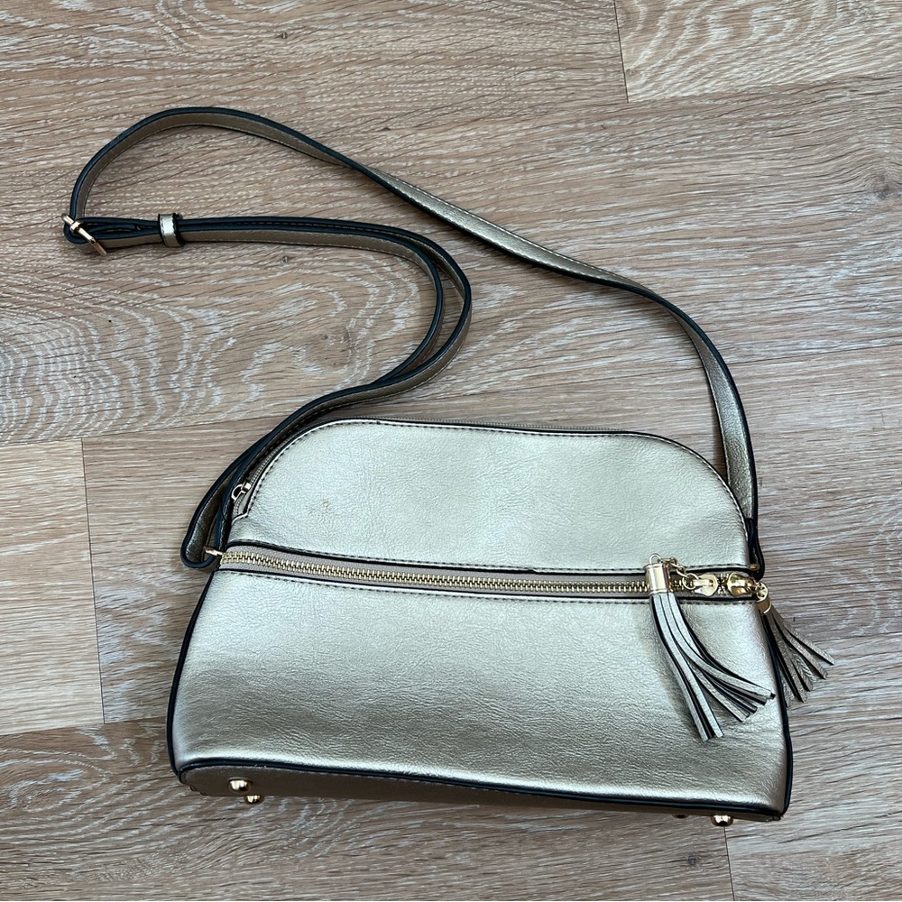 Dasein Gold Crossbody Bag